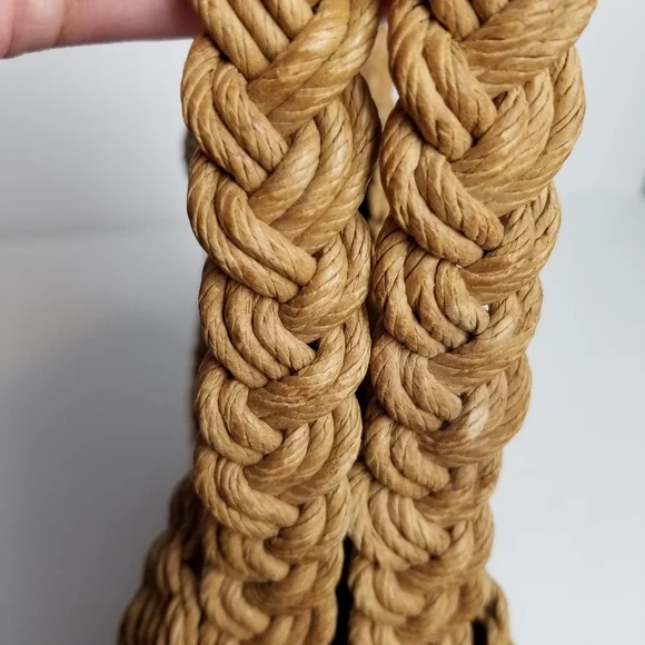 BOHEMIAN RAFFIA HANDMADE STYLE WOVEN HANDBAG - Picture 3 of 7